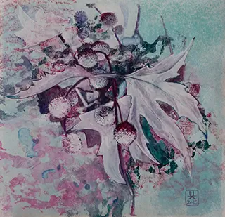 Rizinus II (2015) – Gouache auf Papier